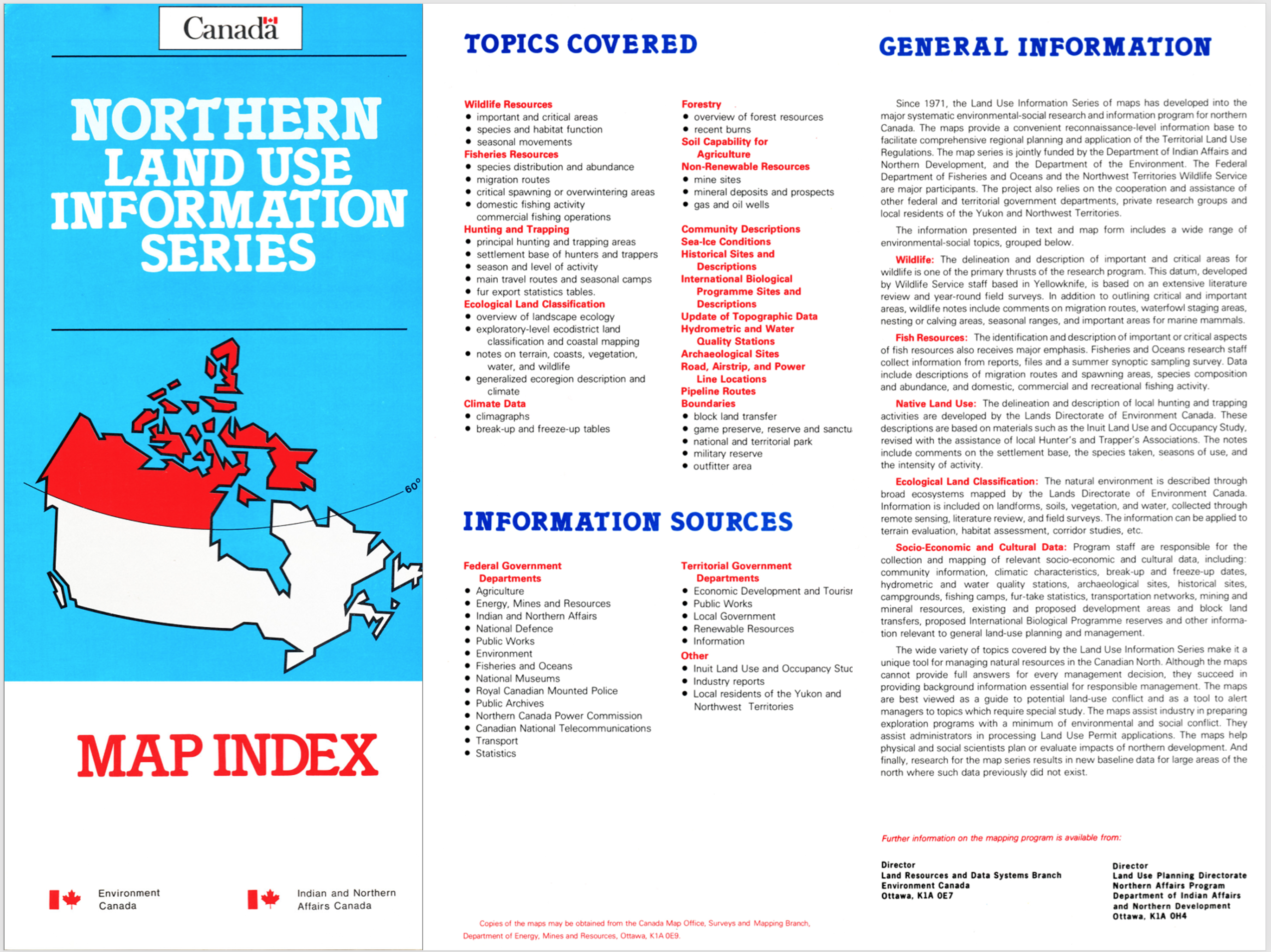 Brochure  Northern land use map series