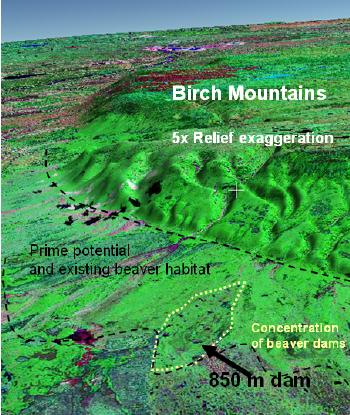 NASA oblique imgae of the birch mountains